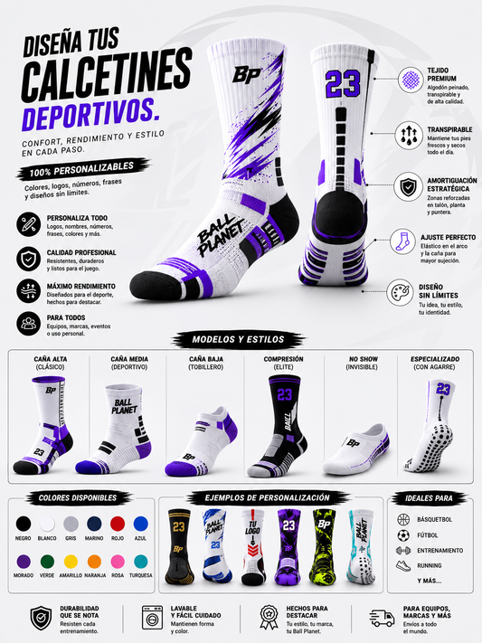 Calcetines Deportivos personalizados a tu medida
