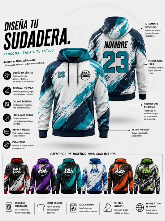 Sudadera personalizable sublimada